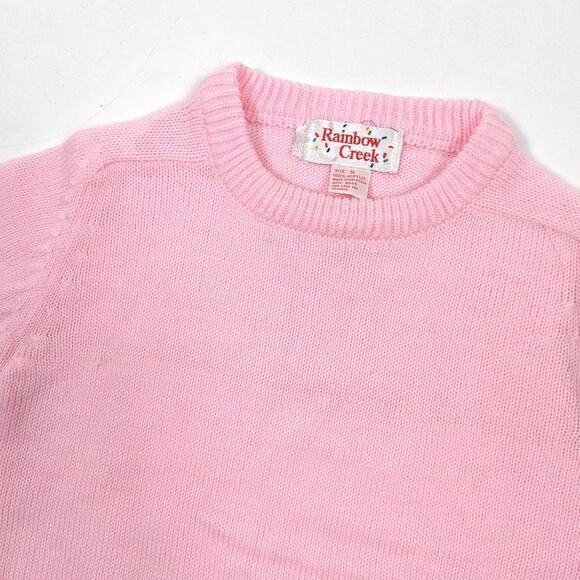 Vintage Rainbow Creek Sweater Girls Size Small 6X Pink Pullover Crewneck - Picture 2 of 5